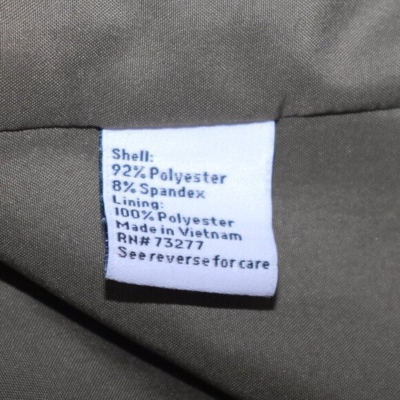 LNC Jacket Cropped 22” pit to pit Nine West Womens Large Army Green - Picture 7 of 8